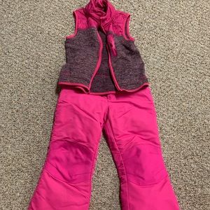 Girls 7/8 snow pants and vest